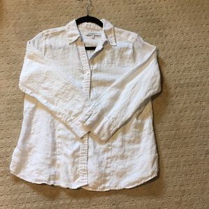 EUC sz med linen foxcroft 3/4 sleeve